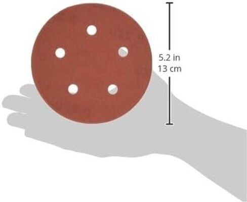 PORTER-CABLE 735500825 أقراص صنفرة بحلقة وخطاف بخمسة فتحات مقاس 5 بوصات و80 حبيبة (25 حزمة) in Saudi Arabia
