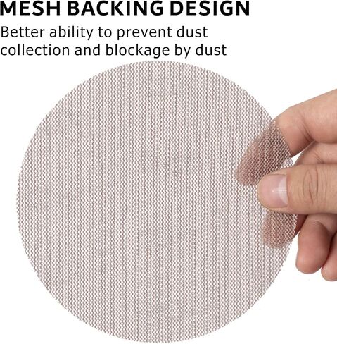 50-Pack 6" Ceramic Alumina Mesh Sanding Discs, 80 Grit Hook & Loop | 80 Grit Ceramic Alumina Mesh Sanding Discs with Hook & Loop Backing, Anti-Clogging Design for Auto, Wood, Drywall and Metal in Saudi Arabia
