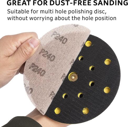 50-Pack 6" Ceramic Alumina Mesh Sanding Discs, 80 Grit Hook & Loop | 80 Grit Ceramic Alumina Mesh Sanding Discs with Hook & Loop Backing, Anti-Clogging Design for Auto, Wood, Drywall and Metal in Saudi Arabia