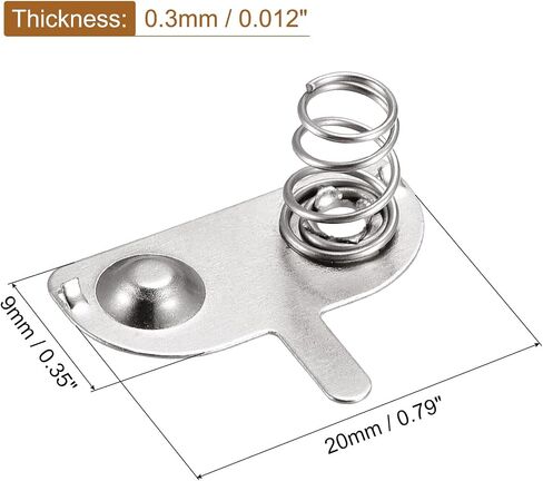 MECCANIXITY Battery Spring Plate AAA Batteries Spring Contact Nickel Plated 20mmx9mm 20 Pcs in Saudi Arabia