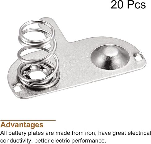MECCANIXITY Battery Spring Plate AAA Batteries Spring Contact Nickel Plated 20mmx9mm 20 Pcs in Saudi Arabia