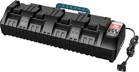 YEX-BUR محطة شاحن بطارية ذات 4 منافذ متوافقة مع ميلووكي 18 فولت استبدال بطارية ليثيوم أيون لشاحن بطارية M18 أدوات كهربائية للشحن السريع مع منفذي USB in Kuwait