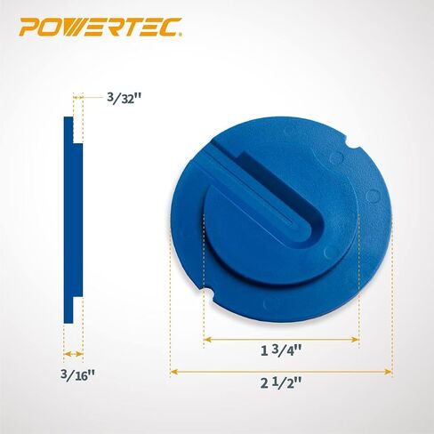 POWERTEC 71086 منشار طاولة خالٍ من الصفر لنماذج المنشار الحزامي دلتا - 5 عبوات، 2-1/2 بوصة قطر خارجي. × 2-3/16 بوصة قطر داخلي. in Saudi Arabia