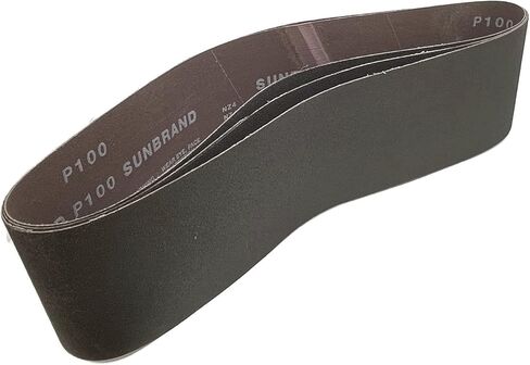 Sungold Abrasives أحزمة صنفرة صناعية ممتازة ذات وزن X من أكسيد الألومنيوم 220 حبيبة (3/صندوق)، 4 بوصة × 36 بوصة. in Saudi Arabia