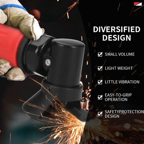 SI FANG 2 Inch Pneumatic Mini Angle Grinder Air Cut Off Tool With 6Pcs Grinding Wheels Felt Polishing Disc Kit ,Lightweight Right Angle Grinders Air Tools ,15000RPM (Upgraded Version) in Saudi Arabia