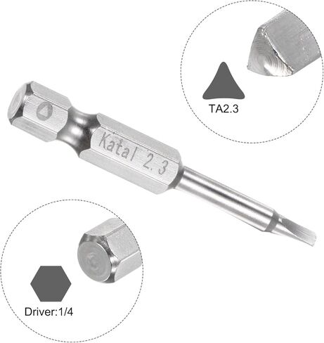 HARFINGTON 5 قطعة TA2.3 مثلث مفك بت 1/4 "عرافة عرقوب 2" طول المغناطيسي ثلاثي زاوية مفك مسامير أداة السلطة in Kuwait