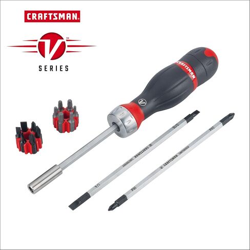 مجموعة مفكات براغي 3 في 1 من كرافتس مان V-SERIES مع لقم متعددة متنوعة، 18 قطعة (CMHT68142V) in Saudi Arabia