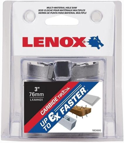 LENOX Tools Hole Saw, Carbide, 3-Inch, 76MM (LXAH431) in Saudi Arabia