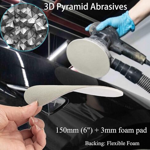 3 Inch Foam Disc Sanding Discs 15PCS Foam backed discs 3000 Grit | Hook and Loop Assorted Wet and Dry Round Sand Paper for Random Orbital Sander in Saudi Arabia