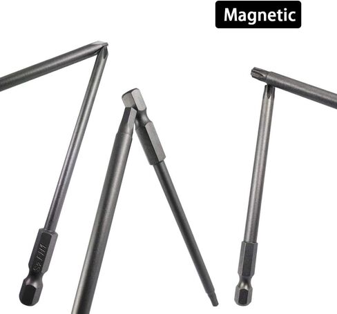 وولفريد طقم لقم مفك براغي برأس توركس سداسي 1/4 انش، مجموعة رؤوس مثقاب برأس ألن، مجموعة رؤوس مثقاب فيليبس مغناطيسية 100 ملم (23 قطعة) in Kuwait