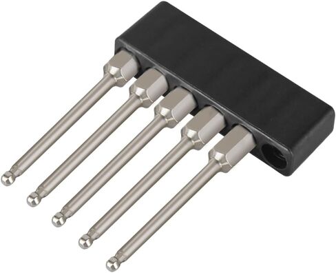 الكرة نهاية ألين وجع لقم الحفر متري عرافة بت مجموعة ألين بت مجموعة عرافة رئيس مثقاب مجموعة H2.5 المغناطيسي 1/4 بوصة عرافة عرقوب 2.5 بوصة طويلة 5 قطع in Kuwait