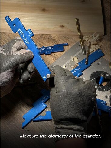 Router Table Setup Bars, Upgrade 7pcs Aluminum Precision Router Table Setup Block, Router Setup Gauge, Router Setup Bar for Woodworking Setup Table Saw Angle & Drill diameter Measuring (Blue) in Saudi Arabia