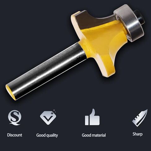 مجموعة لقمة توجيه راوتر دوفر من شانك ، ريشة تشكيل الحافة الدائرية ، أدوات طحن النجارة ، لملحقات طاولة الراوتر (R 2/1 بوصة ، 1/4 بوصة ، 3/8 بوصة ، 5/8 بوصة) 4 قطع in Kuwait