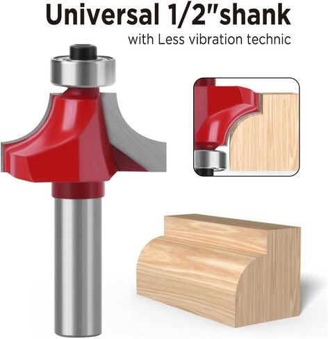 مجموعة لقم التوجيه من LeuMuas مكونة من 15 قطعة من أدوات الأعمال الخشبية مقاس 1/2 بوصة، مجموعة لقم التوجيه للمبتدئين DIY، مشروع النجارة مع حقيبة تخزين in Kuwait