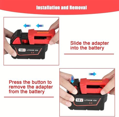 Battery Adapter for 18V/20V Battery Adaptor with USB Charger & Type-C PD Power Source Charger for MIL 20v 18V MAX Lithium Battery（Adapter Only） (MIL) in Saudi Arabia
