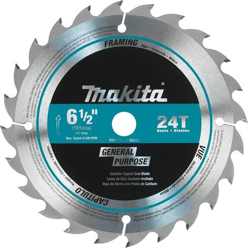 Makita A-85092 6-1/2" 24T Carbide-Tipped Circular Saw Blade, General Purpose in Saudi Arabia