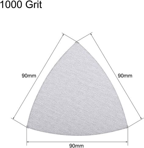 uxcell Triangle Detail Sander Sandpaper Hook and Loop 3-1/2 Inch Sanding Pad White Abrasive 100 Grit 6 Pcs in Saudi Arabia