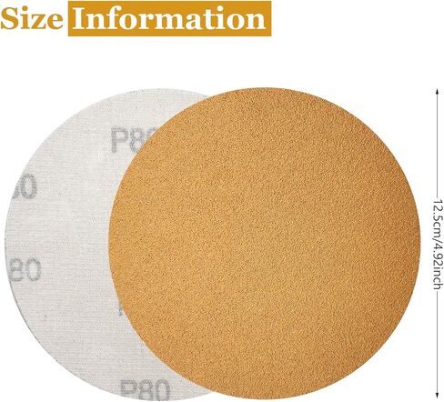 MFBJXC 50 قطعة 5 بوصة أقراص الصنفرة هوك وحلقة أقراص الصنفرة الصنفرة لصنفرة مدارية عشوائية 80 فريك in Kuwait