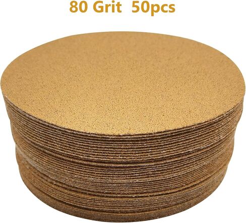 MFBJXC 50 قطعة 5 بوصة أقراص الصنفرة هوك وحلقة أقراص الصنفرة الصنفرة لصنفرة مدارية عشوائية 80 فريك in Kuwait