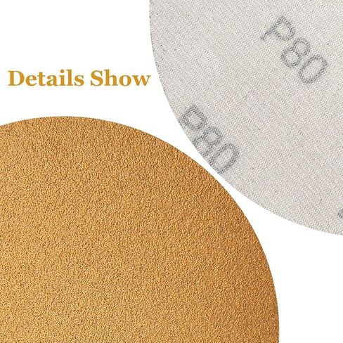 MFBJXC 50 قطعة 5 بوصة أقراص الصنفرة هوك وحلقة أقراص الصنفرة الصنفرة لصنفرة مدارية عشوائية 80 فريك in Kuwait