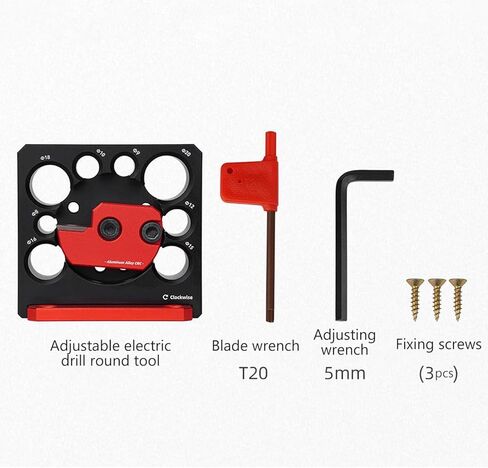 جيفت برود مجموعة ادوات صنع وتد، 8-20 ملم قابلة للتعديل بـ8 فتحات للمثقاب الكهربائي من الكربيد، اداة تقطيع وتد من خليط معدني من الالومنيوم، اداة مساعدة لاعمال النجارة in Kuwait