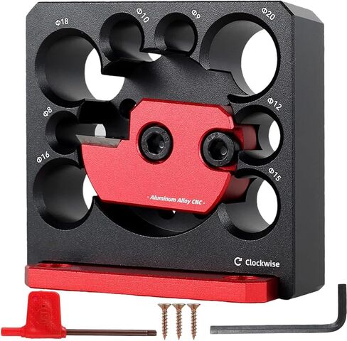 جيفت برود مجموعة ادوات صنع وتد، 8-20 ملم قابلة للتعديل بـ8 فتحات للمثقاب الكهربائي من الكربيد، اداة تقطيع وتد من خليط معدني من الالومنيوم، اداة مساعدة لاعمال النجارة in Kuwait