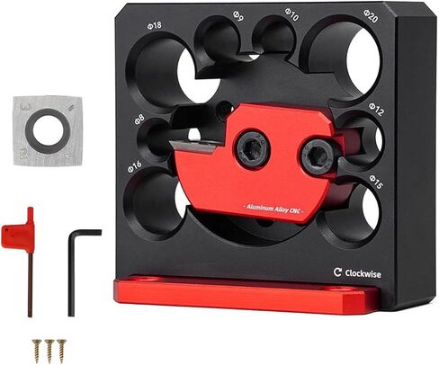 جيفت برود مجموعة ادوات صنع وتد، 8-20 ملم قابلة للتعديل بـ8 فتحات للمثقاب الكهربائي من الكربيد، اداة تقطيع وتد من خليط معدني من الالومنيوم، اداة مساعدة لاعمال النجارة in Kuwait