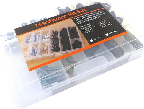 129 Piece Jig Fixture T Track Hardware Kit 5/16 18 Threads with Knobs, T Bolts, Threaded Inserts 129PJHK-5/16 in Saudi Arabia