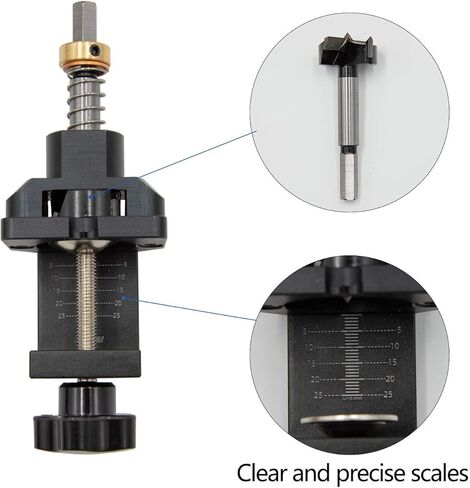 مثقاب بمفصلات مخفية مقاس 35 ملم، دليل ثقب الجيب مع مشبك، لقمة مثقاب فورستنر، مجموعة مثقاب النجارة، فتاحة موقع الخزانة لتركيب الباب، ادوات منزلية من خليط معدني من الالومنيوم in Kuwait