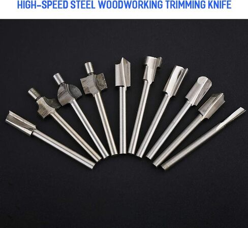 HSS Router Carbide Engraving Bits and Router Bit Set 1/8"(3.2mm) Shank HSS Rotary Router Bits Tool for DIY Woodworking Edge Grooving Wood Deburring Engraving and Milling,20 Pcs in Saudi Arabia