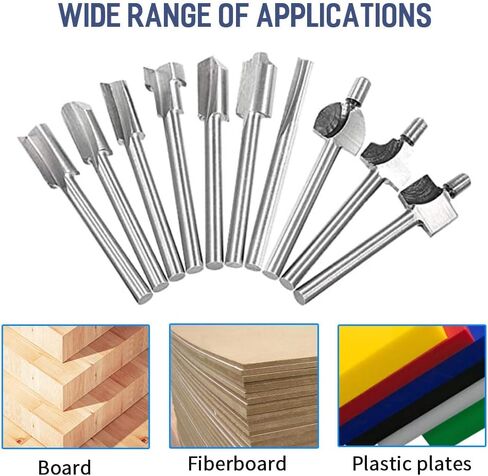 HSS Router Carbide Engraving Bits and Router Bit Set 1/8"(3.2mm) Shank HSS Rotary Router Bits Tool for DIY Woodworking Edge Grooving Wood Deburring Engraving and Milling,20 Pcs in Saudi Arabia