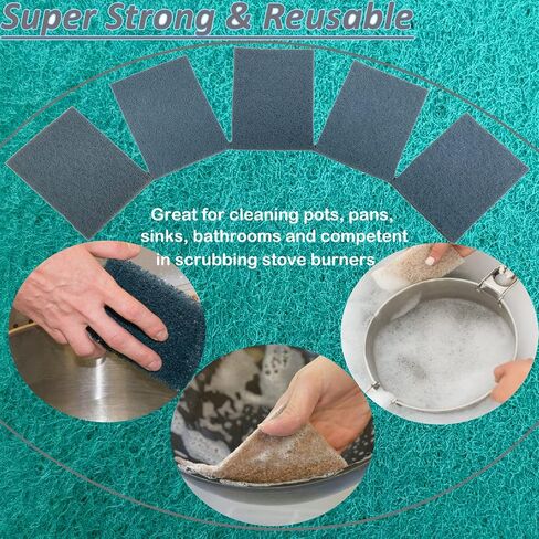 Tonmp 10 Pack 6 x 9 Inch 800 Grit General Purpose Scuff Pads for Scuffing, Scouring, Sanding, Paint Primer Prep Adhesion Scratch - Surface Preparation Automotive Car Auto Body Woodworking (Grey) in Saudi Arabia