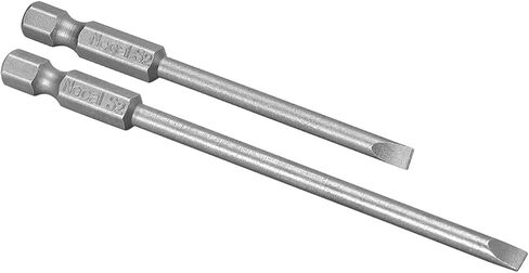 uxcell 10Pcs 4mm Slotted Tip Magnetic Flat Head Screwdriver Bits, 1/4 Inch Hex Shank 3-inch and 4-inch Length S2 Power Tool in Saudi Arabia