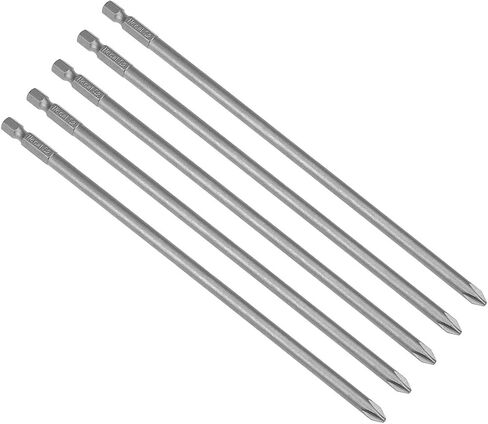 uxcell 5pcs 50mm 1/4" Hex Shank 1.6mm PH00 Magnetic Phillips Head Screwdriver Bits S2 High Alloy Steel in Kuwait