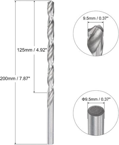 uxcell 6mm Twist Drill Bits, High-Speed Steel Straight Shank Extra Long Drill Bit 300mm Length for Wood Plastic Aluminum in Kuwait