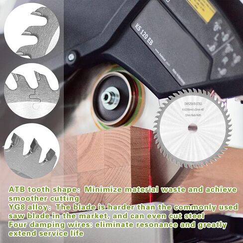 Upgraded B-07353 DW5258 Carbide Tipped Track Saw Blade Compatible with Makita SP6000 DEWALT DWS520CK DWS520LK DWS520SK Wen CT1065 Series Circular Saw,165x2.2x20mm 6-1/2" 48Tooth ATB in Kuwait