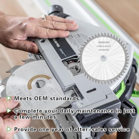 Upgraded B-07353 DW5258 Carbide Tipped Track Saw Blade Compatible with Makita SP6000 DEWALT DWS520CK DWS520LK DWS520SK Wen CT1065 Series Circular Saw,165x2.2x20mm 6-1/2" 48Tooth ATB in Kuwait