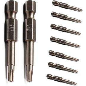Utoolmart 1/4 Inch Hex Shank Screwdriver Bits, Star 5 Point Hollow Head, TS10 Magnetic Bit, Security Tamper Proof, Torx Head Screw Driver Bit, 50mm / 1.97-Inch Length, 10 Pcs
