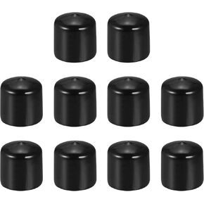 DMiotech 10 Pack 42mm ID Black Screw Thread Protectors Rubber End Caps Bolt Covers for Screw Bolt Furniture Pipe