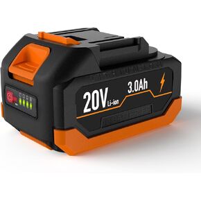 حزمة بطارية gogonova 20 فولت، حزمة بطارية ليثيوم أيون 3.0 أمبير، وقت تشغيل ممتد، أدوات كهربائية لاسلكية متوافقة مع بطارية ليثيوم 20 فولت in Kuwait