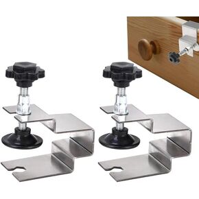 Drawer Front Installation Clamps,Universal Cabinet Installation Clamps,Steel Cabinet Hardware Jig,Bow Structure Design Front Drawer Woodworking Clamps Drawer Jig（2 Pack） in Kuwait