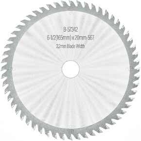Upgraded B-57342 BL6556 Carbide Tipped Cordless Plunge Track Saw Blade Compatible with Makita SP6000 DEWALT DWS520CK DWS520LK DWS520SK Wen CT1065 Series Circular Saw，165x2.2x20mm 6-1/2" 56Tooth ATB in Kuwait