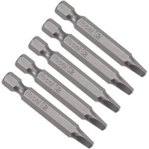 uxcell 5 Pcs SQ1 Magnetic Square Head Screwdriver Bits, 1/4 Inch Hex Shank 2-inch Length S2 Power Tools Square Drive Screwdriver