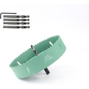 Upgrade Heavy Duty Hole Saw HSS Bi-Metal Hole Cutter with Hex Shank Arbor Drill Bit for Wood, Plasterboard, PVC, Drywall Thin Metal (6-1/8 inch)