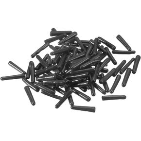 uxcell Rubber End Caps, 100Pcs Round Screw Thread Protector 1.5mm Dia Bolt Cap Covers Hole Plugs for Tubing Pipe Rod Nut Furniture, Black