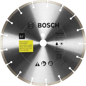 BOSCH DB441S 4 In. Standard Segmented Rim Diamond Blade with 5/8 In., 7/8 In. Arbor for Universal Rough Cut Wet/Dry Cutting Applications in Pavers, Soft Brick, Concrete/Block