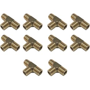EDGE INDUSTRIAL Forged All Male TEE 1/4" NPT Fuel/AIR/Water/Oil/Gas WOG (Qty 01)