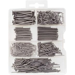 مجموعة مسامير متنوعة من الاجهزة، تتضمن مسامير معلقة لاطار الصور، لمسة نهائية وسلك، وبراد، والاستخدام الشائع. تأتي هذه المجموعة في صندوق بلاستيكي منظم وتحتوي على 550 مسمار متين وشديد التحمل. in Kuwait