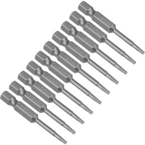 uxcell 10 Pcs T7 Magnetic Torx Screwdriver Bits, 1/4 Inch Hex Shank 2-inch Length S2 Power Tool