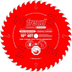 Freud P408: 8" 34T Premier Fusion General Purpose Blade for Crosscuts (3/8" to 3-1/2") & Rips (3/4" to 1-1/2") wood, laminate, veneered plywood, hardwoods & melamine.